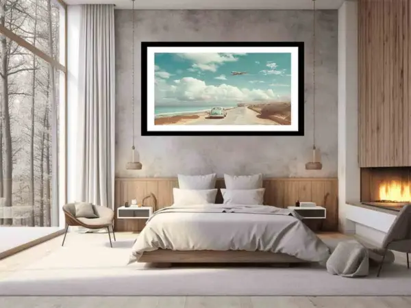 Car Beach Road Framed Print - Image 6