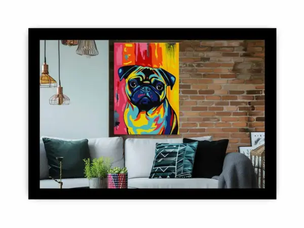 Pug Dog Framed Print - Image 3
