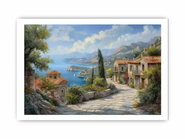 Greek Village Framed Framed Print - Image 5