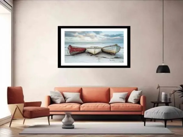 Three Boats Framed print - Image 4