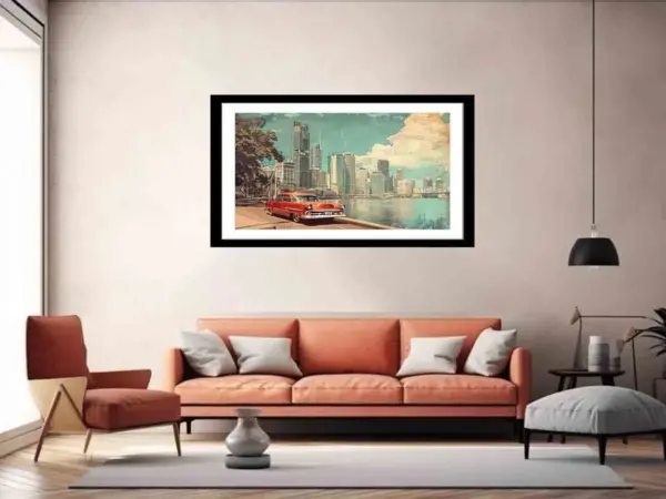 Brisbane City Vintage Framed Print - Image 5