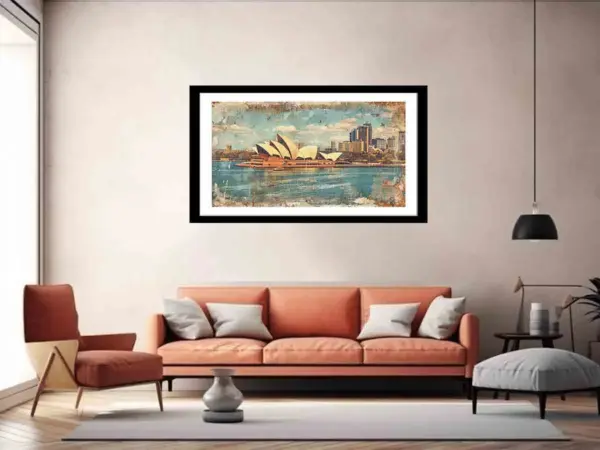Sydney City Vintage Framed Print - Image 5