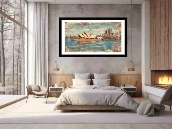 Sydney City Vintage Framed Print - Image 6