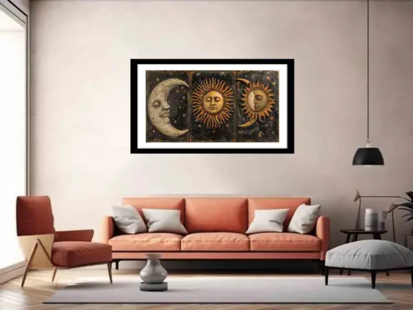 Sun Moon Framed Print Art - Image 4