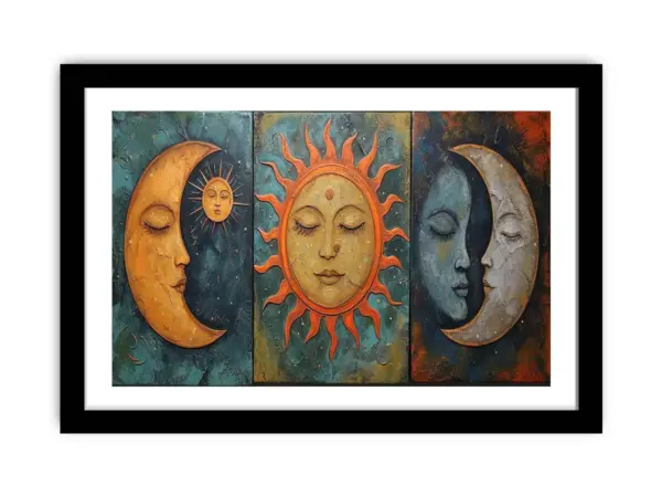 Sun Moon Framed Print Print