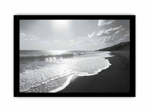 Black and white Beach Framed Print - Image 3