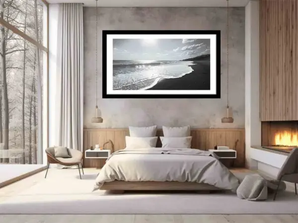 Black and white Beach Framed Print - Image 6