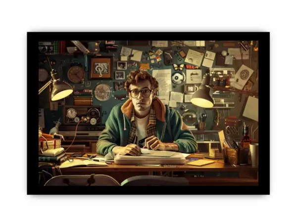 Genius at Work Framed Print - Image 3
