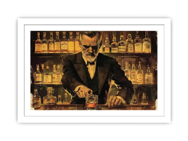 Vintage whiskey Framed print - Image 2