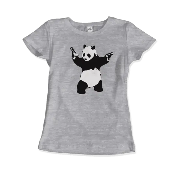 Banksy Pandamonium Armed Panda Artwork T-Shirt - Image 12
