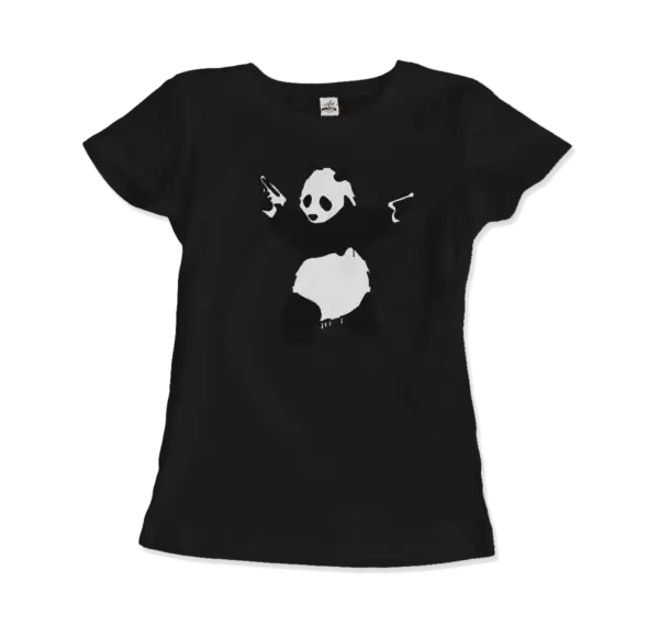 Banksy Pandamonium Armed Panda Artwork T-Shirt - Image 15