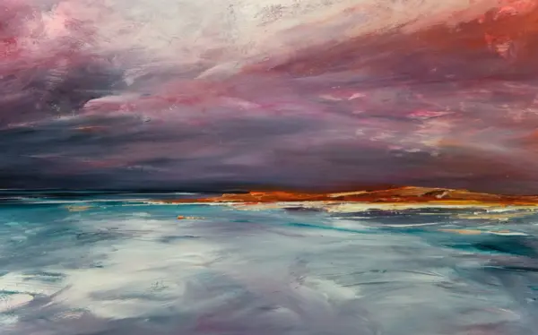 Chasing Solitude Wall Decoration Art Poster Oil Painting Simple Design Wall Art, Unframed. - Image 2