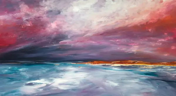 Chasing Solitude Wall Decoration Art Poster Oil Painting Simple Design Wall Art, Unframed. - Image 4