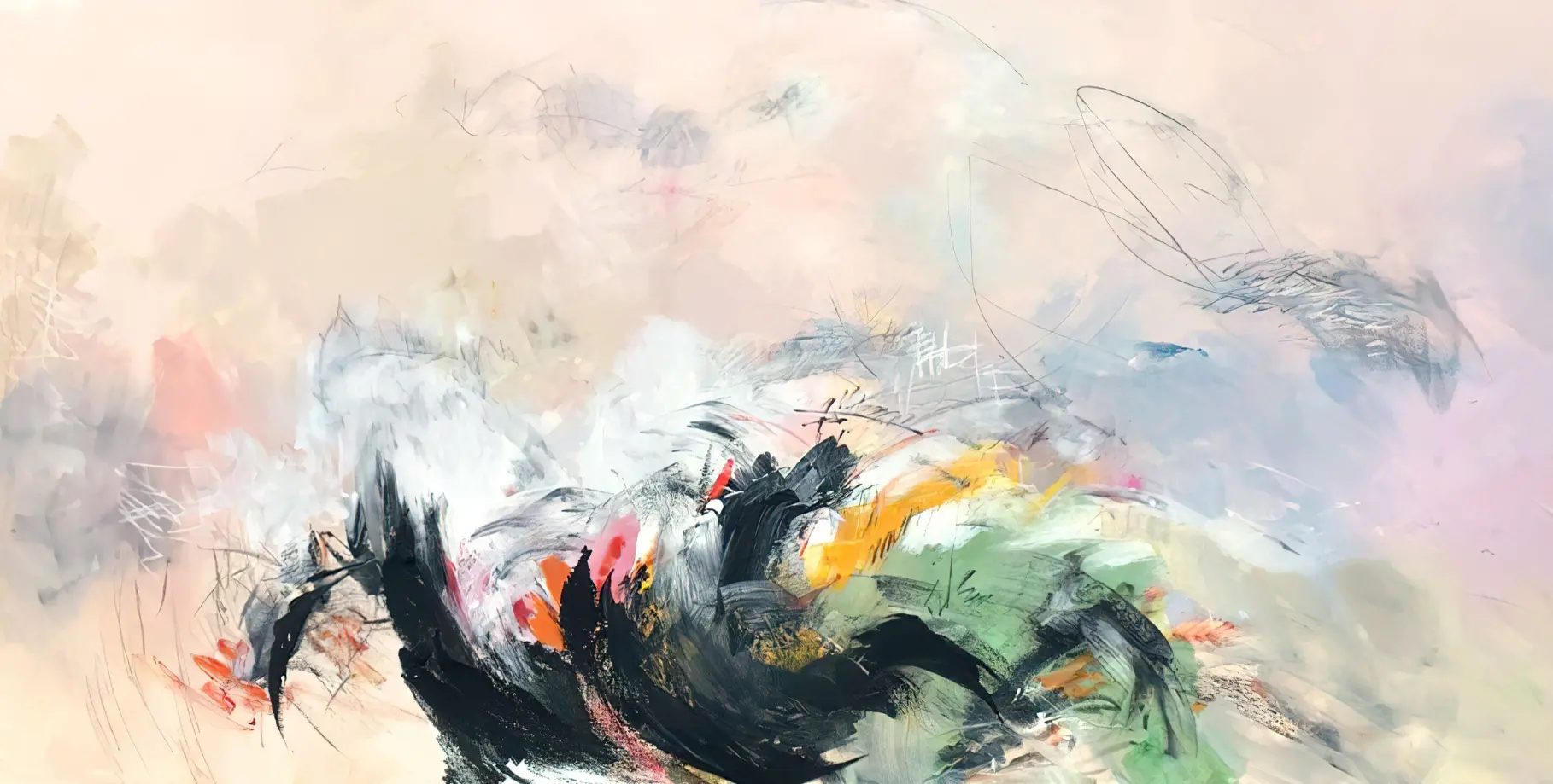 Courage Move Wall Decoration Art Poster Oil Painting Simple Design Wall Art, Unframed. - Image 3