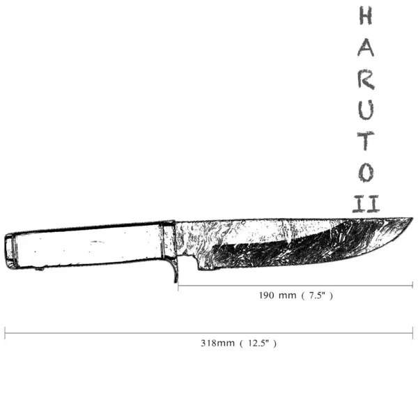 Haruto-II Bowie Knife 7.5 inch with Original leather Sheath - Image 4