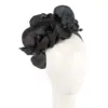 Bespoke black orchid flower headband by Fillies Collection