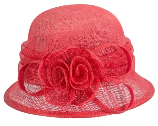 Red Ladies Cloche Racing Hat by Max Alexander - Image 3