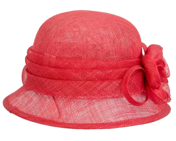 Red Ladies Cloche Racing Hat by Max Alexander - Image 5