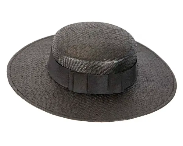 Black boater hat by Max Alexander MA867 - Image 4
