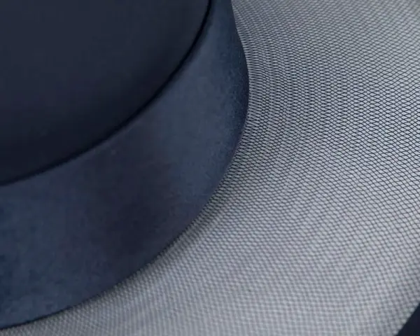 Navy designers boater hat - Image 3