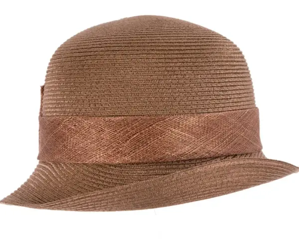 Brown cloche hat with bow by Max Alexander - Image 3