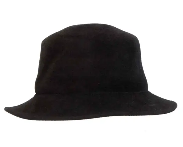 Exclusive black bucket hat with leather trim - Image 4