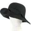 Exclusive wide brim black felt hat by Max Alexander