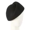 Designers black felt ladies winter hat