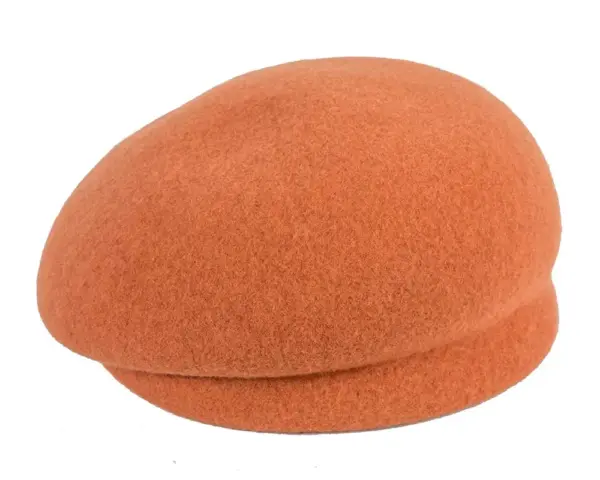 Orange felt short beak beret - Image 2