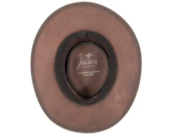 Australian Leather Outback Jacaru Hat with 15 Crdile Teeth - Image 7