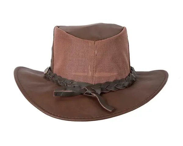 Brown Australian Kngr Leather Cooler Jacaru Hat - Image 7