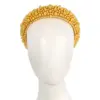 Yellow pearl fascinator headband by Cupids Millinery
