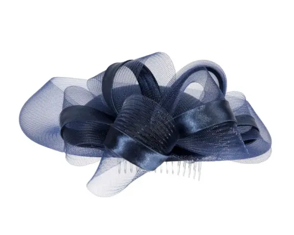 Navy custom made cocktail pillbox hat K4262 - Image 6