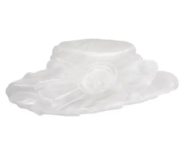 White Organza Racing Hat - Image 4