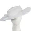 White Organza Racing Hat