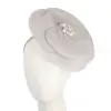 Large silver flower fascinator