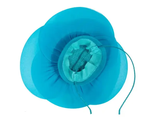 Large blue flower fascinator - Image 4