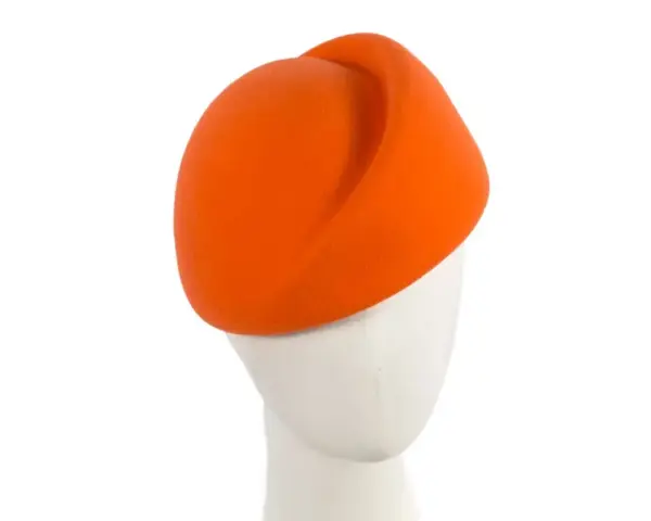 Designers orange felt ladies winter hat