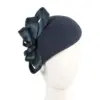 Stylish navy felt beret hat by Fillies Collection