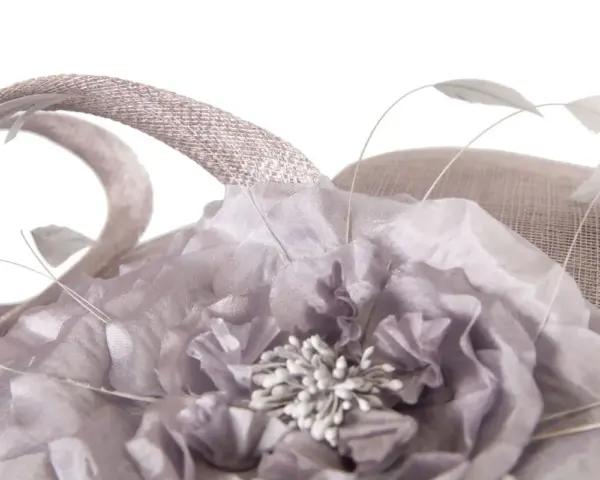 Large silver sinamay fascinator by Max Alexander - Image 5