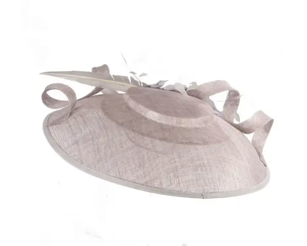 Large silver sinamay fascinator by Max Alexander - Image 7
