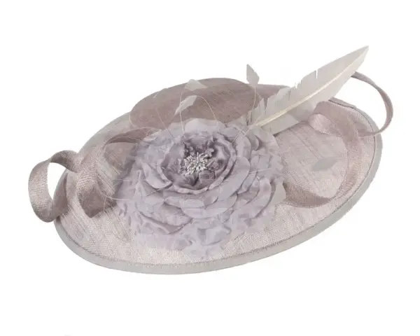 Large silver sinamay fascinator by Max Alexander - Image 2