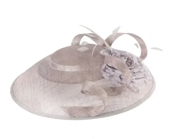 Large silver sinamay fascinator by Max Alexander - Image 4