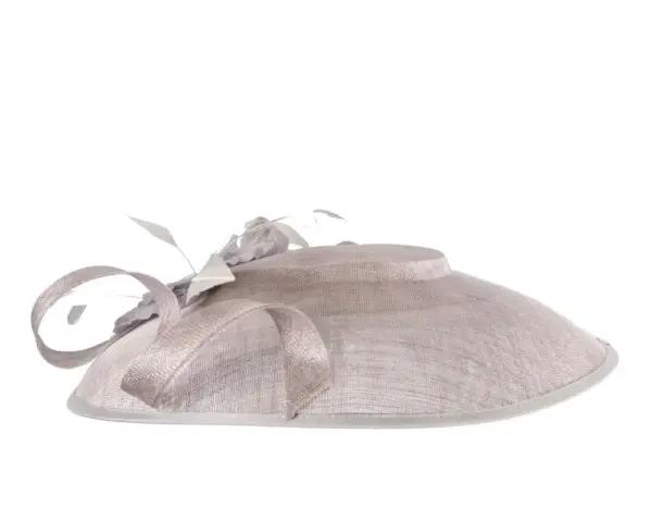 Large silver sinamay fascinator by Max Alexander - Image 3