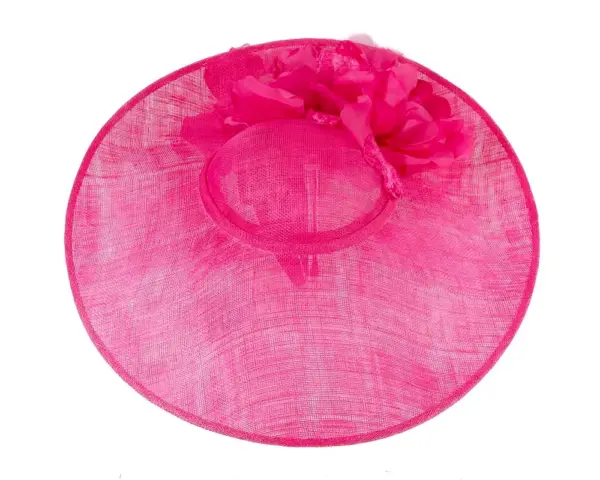 Large fuchsia racing fascinator by Cupids Millinery - Image 3