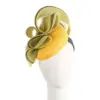 Dark Yellow & Black racing fascinator by Fillies Collection