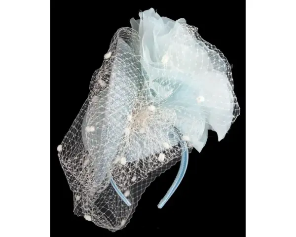 Exclusive light blue fascinator by Fillies Collection - Image 5