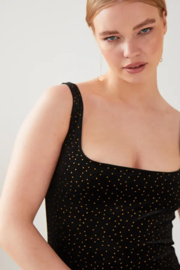 Gold Polka Dot Dress - Image 13