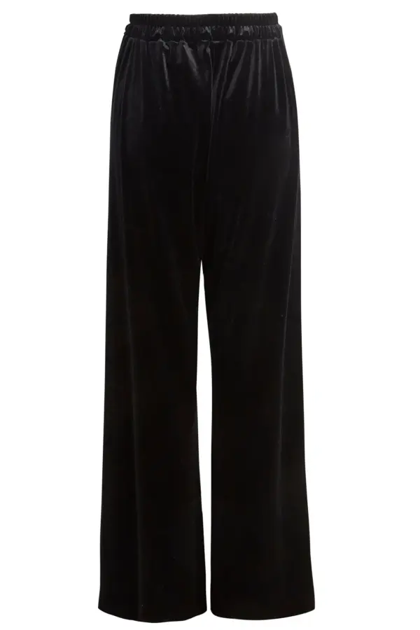 Wide Leg Velvet Trousers
