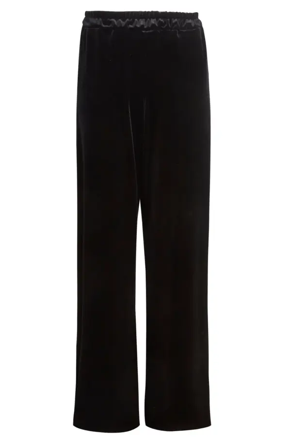 Wide Leg Velvet Trousers - Image 3